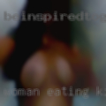 Woman eating kissing