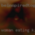 Woman eating kissing